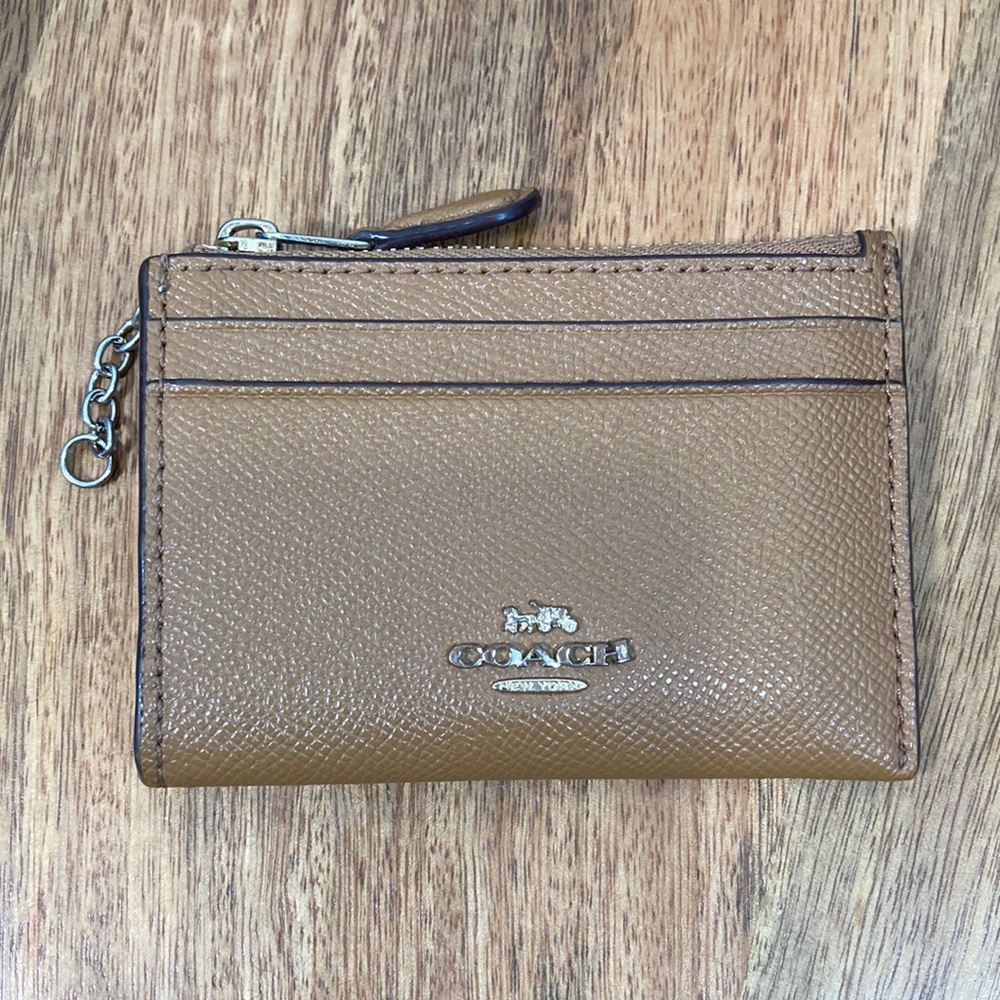Coach Tan Leather Card Case Wallet